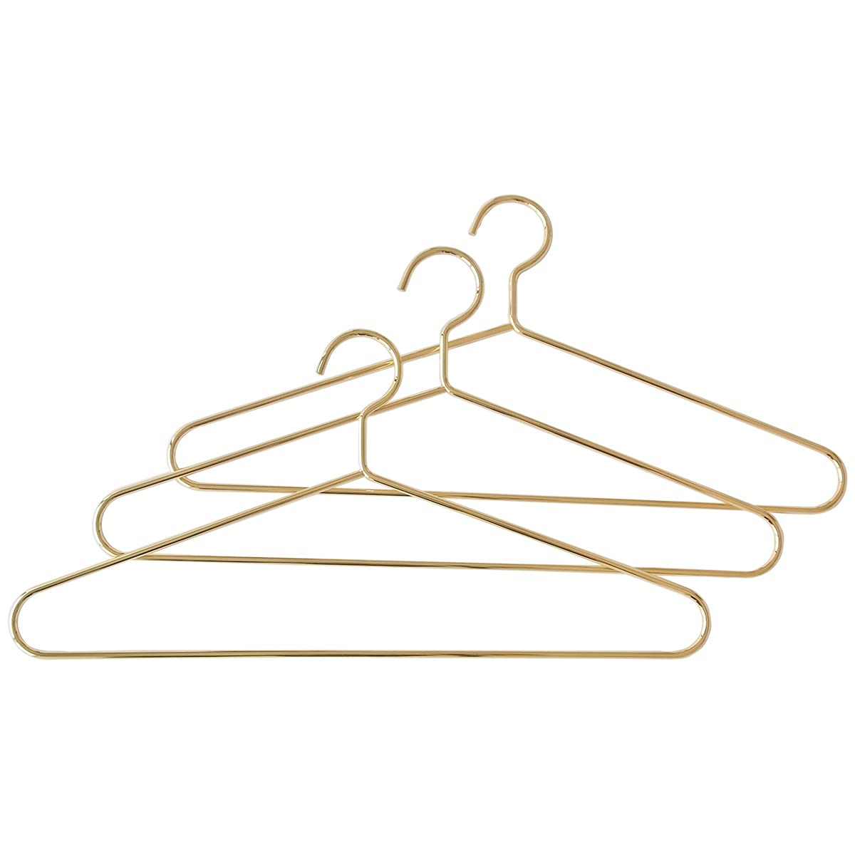 

HUNG BING Set of Storage 40cm Iron Brass Hanger, Gold, 3, Hanger, Wide, Wire, золотой