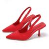 Fashion New Women's Shoes Fashion Women's Pumps Pointed Toe High Heels Shallow Women's Sandals Zapatos De Mujer Purple Shoes