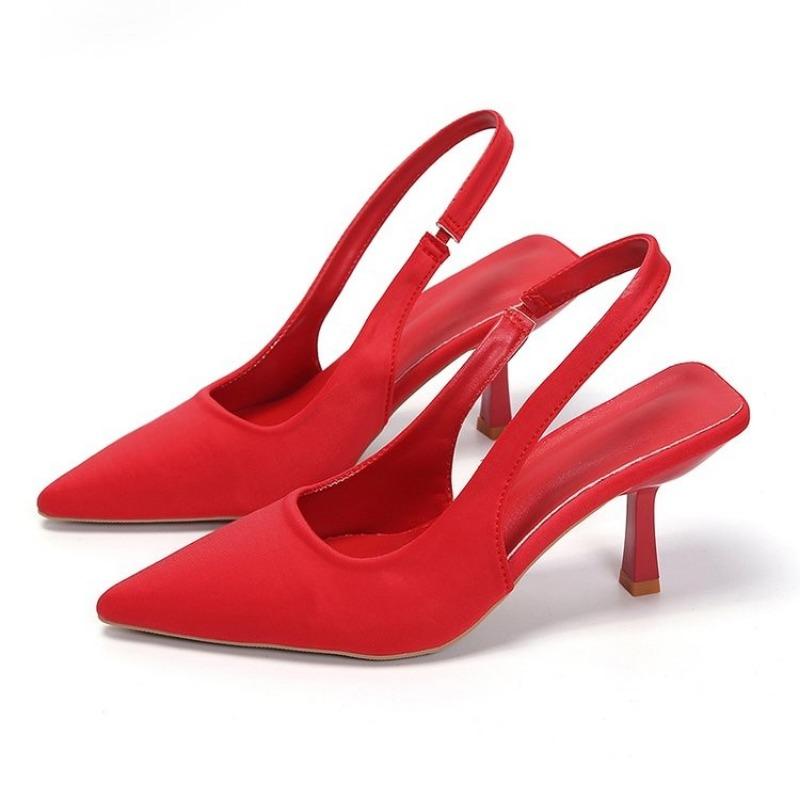 Fashion New Women's Shoes Fashion Women's Pumps Pointed Toe High Heels Shallow Women's Sandals Zapatos De Mujer Purple Shoes