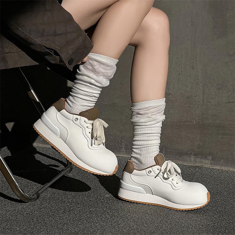 Men's Soft Sole Versatile Trend Derby Sports Casual Shoes Fashion Couple Thick Sole Heightening Sports Shoes 24719-J