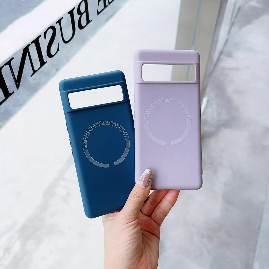 Magnetic Magsafe For Liquid Phone Case Google Pixel 8 8a Matte Cover Shockproof