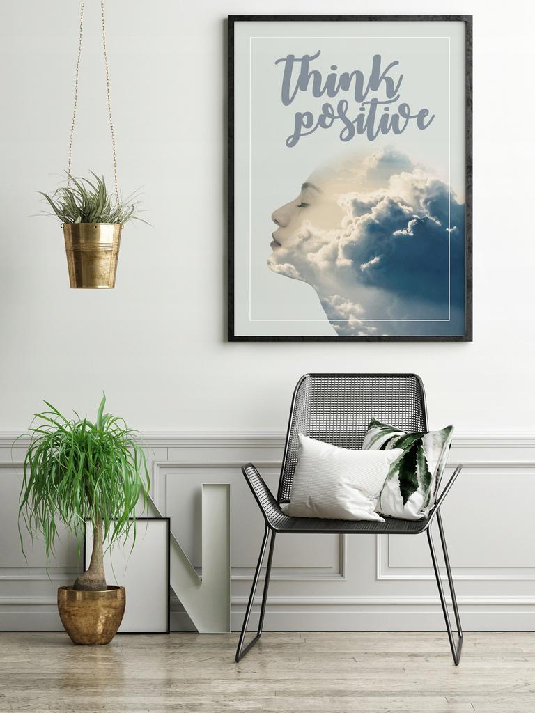 Picture, poster Framed 73x53 cm Think P513