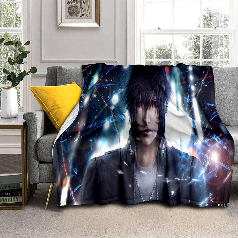 3D Final Fantasy Game Gamer FF14 HD Blanket,Soft Throw Blanket for Home Bedroom Bed Sofa Picnic Travel Office Cover Blanket Kids