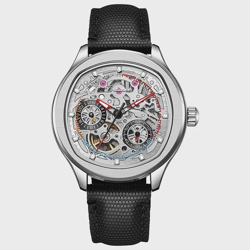 Top-Marke Luxus Skelett Tourbillon Automatische Mechanische Uhr für Herren Sport Vollstahl Wasserdichte Uhren