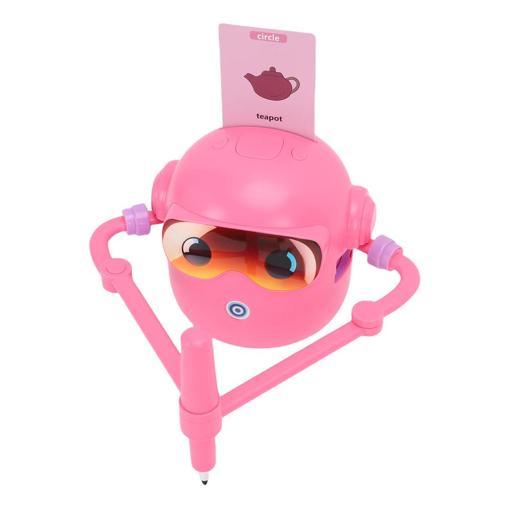 Intelligentes, automatisches Zeichenroboter-Spielzeug, lustige Musik-Lernmaschine mit 100 Karten und 14 bunten Stiften