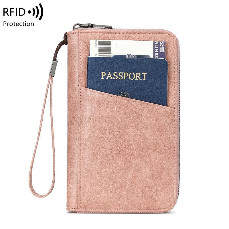 RFID Anti-Magnetic Multi-Functional Passport & Document Wallet with Zipper