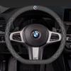 For BMW Car Steering Wheel Cover M X1 X3 X5 X6 G20 G30 E39 E46 E87 E90 E92 F10 F15 F30 Suede Suede Leather Accessories /Stickers rvbf26
