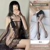 Large Size Sexy Lingerie Women's Gauze Skirt Empty Court Briar Transparent Nightdress Hollow Women's Three-point Passion Suit