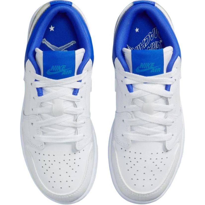 Jordan 1 Low The Sky Is Not The Limit (GS) Kids Sneakers White Varsity-Blue Neon-Green HJ9955-100