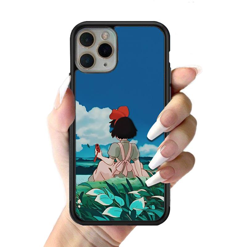 Anime Kiki's Delivery Service Phone Case Silicone PC+TPU Case for iPhone 11 12 13 Pro Max 8 7 6 Plus X SE XR Hard Fundas