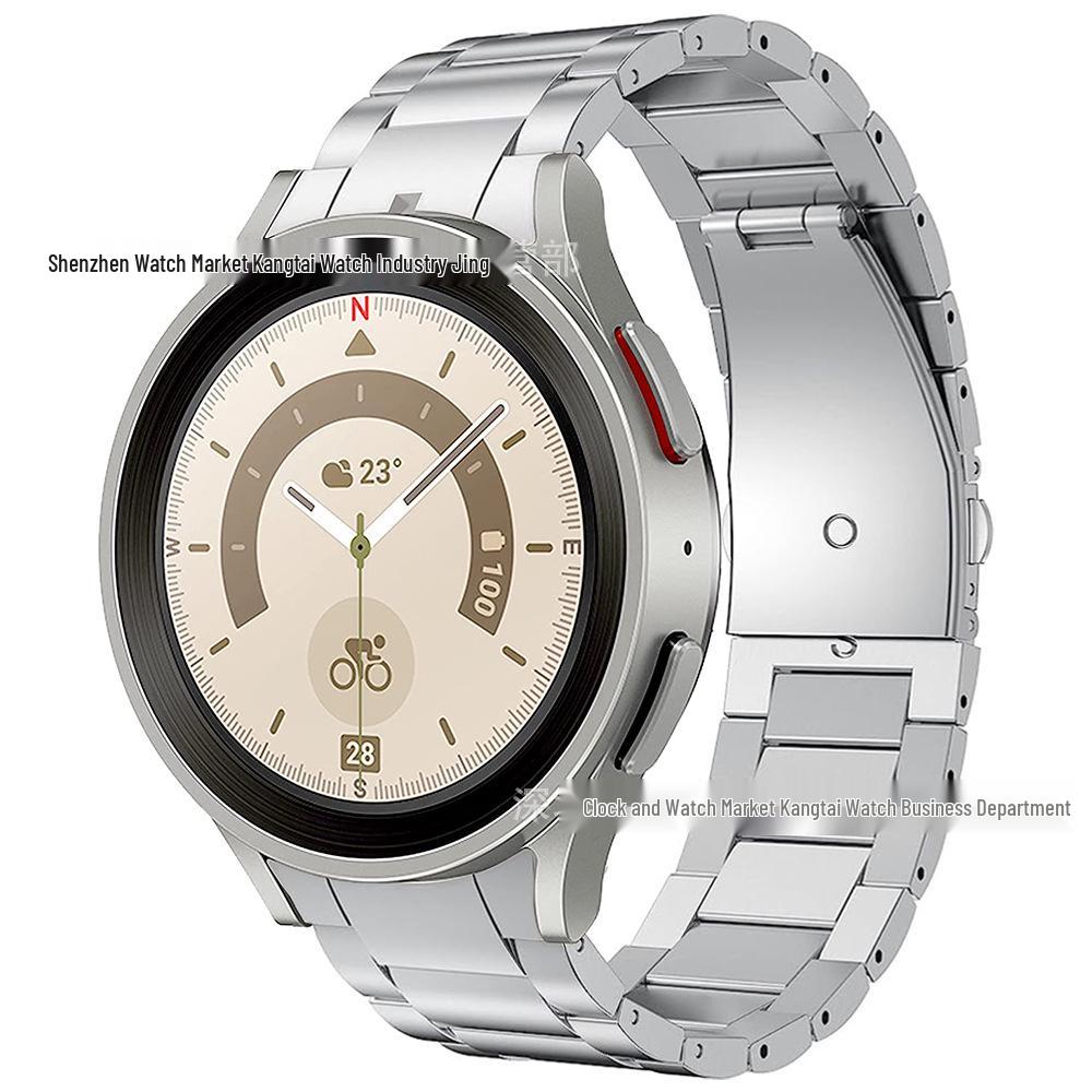 Compatible Stainless Steel Band for Samsung Galaxy Watch 7/6 Classic – Three-Bead Integrated Design