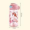 550ML Kids Water Bottle Leakproof BPA-Free with Straw Cute Portable School Children's Cups