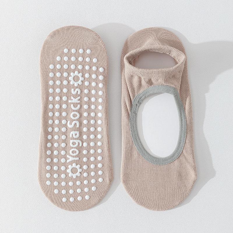 Yoga Socks, Women's Boat Socks, Summer Thin Pure Cotton Fitness Dance Silicone Anti-slip Sports Socks, Professional Pilates Socks