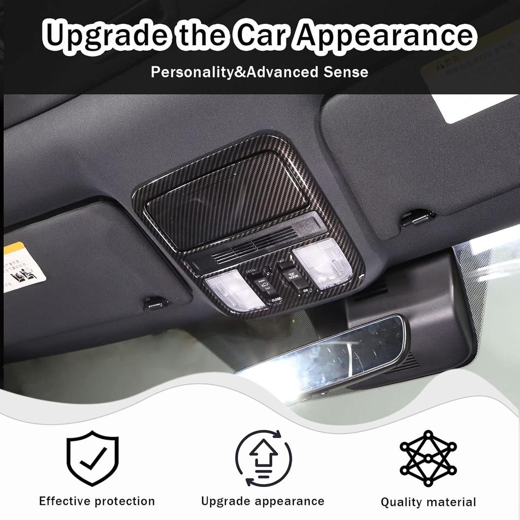 Front Reading Light Panel Cover Trim for Honda Pilot 2019-2022, ABS Material Reading Light Frame Cover Decor Protector Accessories (Carbon Fiber
