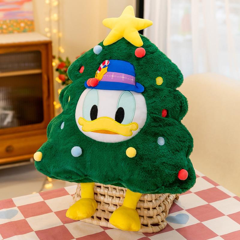 Duck Christmas Donald Tree Design Plush Doll Toy Pillow Cushion For Sofa Decor