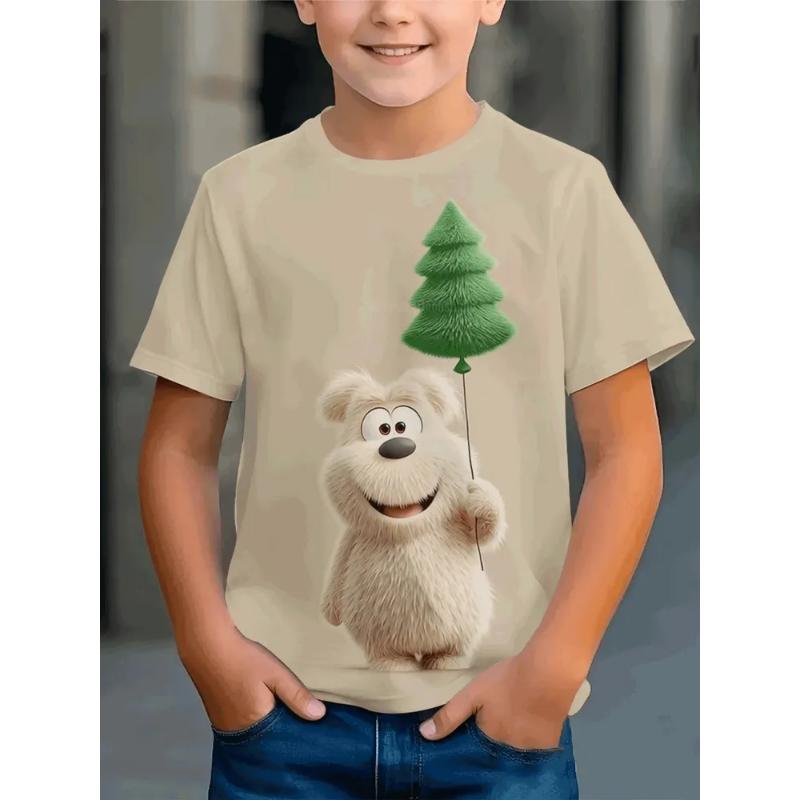 Fashionable Men s Children s Crew Neck Short-sleeve 3D Casual Color-printed Casual Short-sleeve Crew Neck T-shirt 110