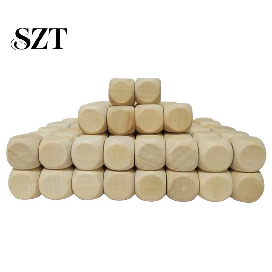 Heavy Duty Wooden Dice 5Pcs 2/3/4/5/6/7CM Rounded Corner Six-Sided Giant DIY Hand Painted Gaming Block Cube Game Night Props