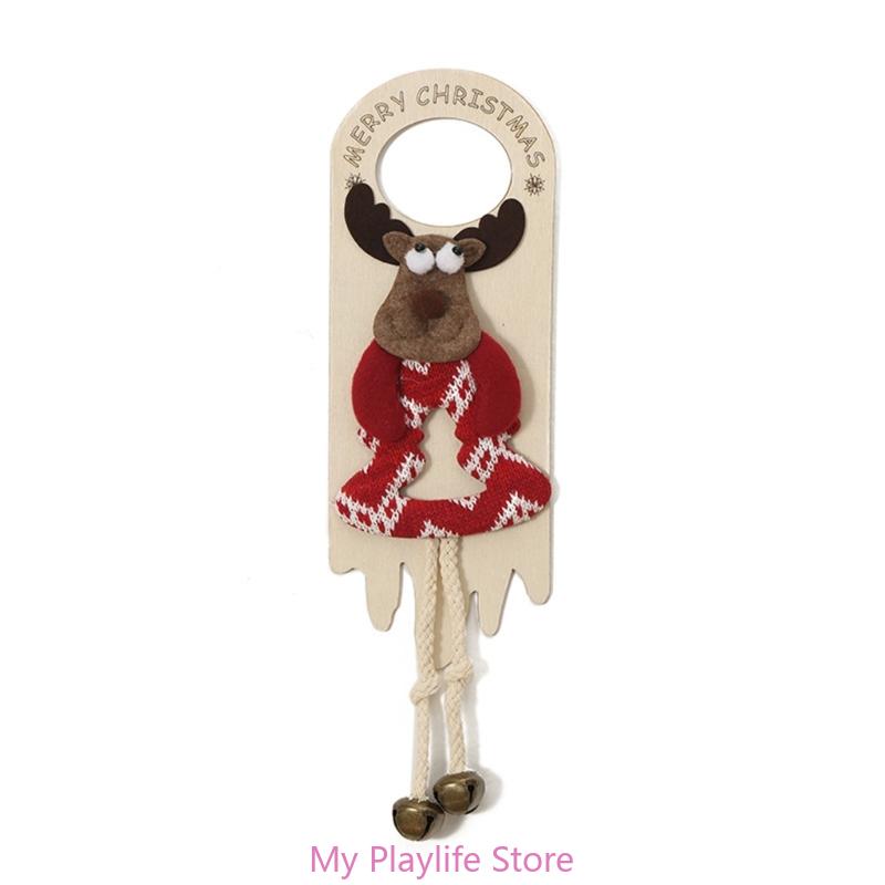 

Christmas Cartoon Santa Snowman Door Hangers Door Handle Pendant Ornament Hanging Sign Decoration Festival Home Decors