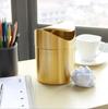 Elegant Mini Trash Can with Swing Lid 1.50L Capacity Perfect for Small Space and Personal Use