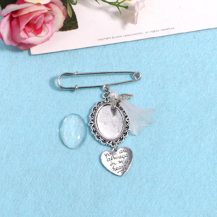 Cabochon Ovale in Vetro Spilla da Bottoniera Fascini per Bouquet Kit per la Realizzazione di Spille Fai-da-te
