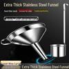 Stainless Steel Food-Grade Kitchen Funnel with Strainer