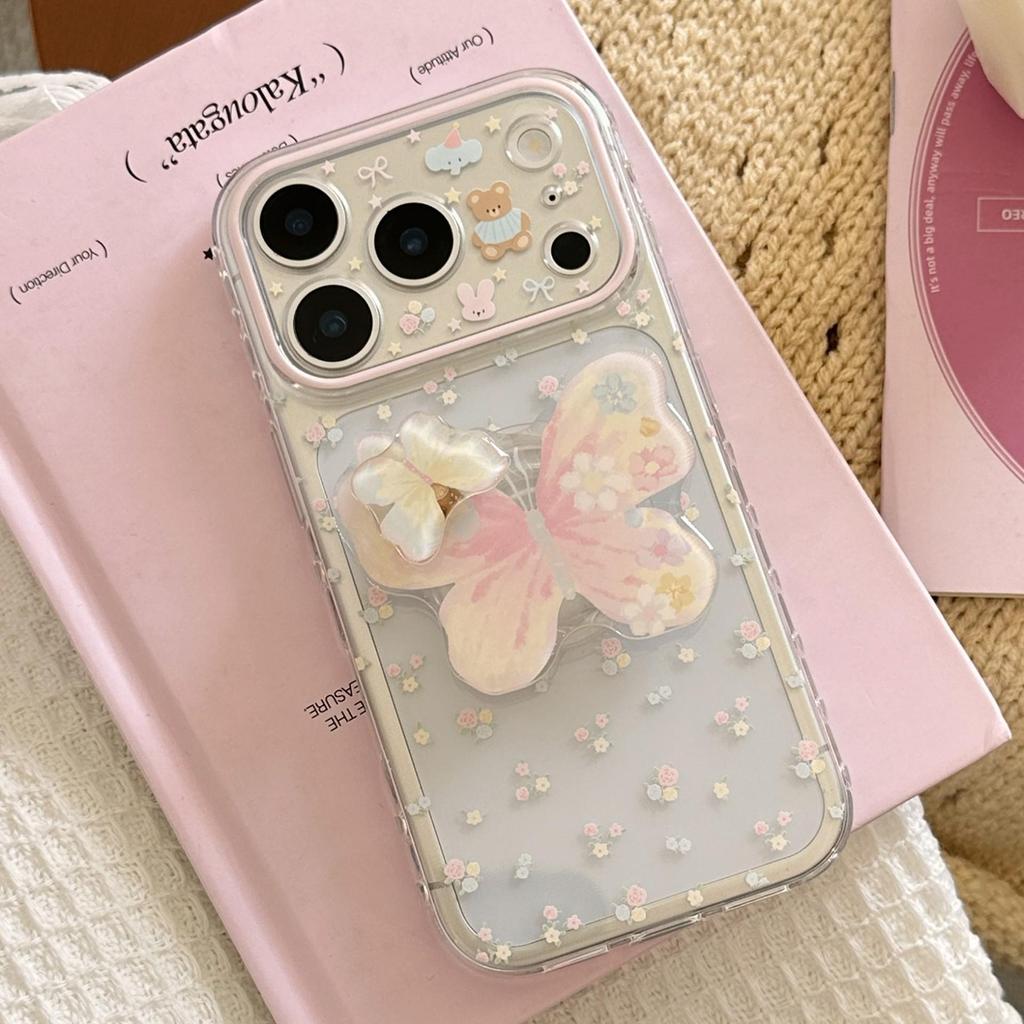 Creative Butterfly Floral Phone Case for iPhone 16, iPhone 17, and iPhone 17 Pro Max