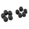 10Pieces Universal AC Fittings Black Rubber Valve Core Cap Port Kit Car Air Conditioning Repair Accessory for R134a and R1234yf