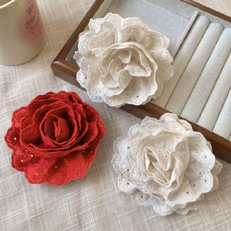 Spring Hair Barrettes Lace Flower Claw Clip Hair Clip Lady Hair Shaping Tool