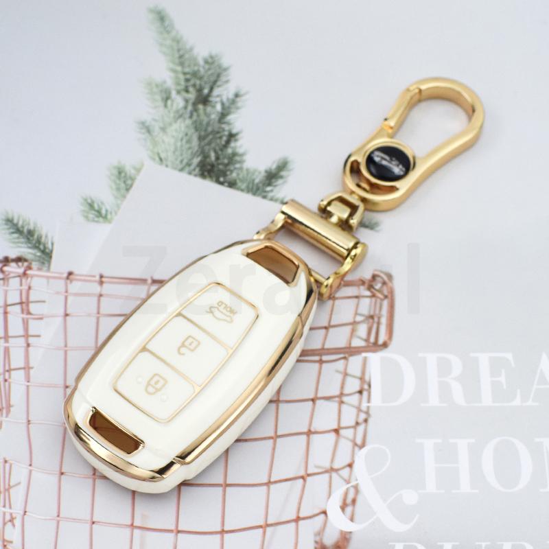 3 Buttons Tpu Shell Fob Car Key Case Full Cover For Hyundai Santa I30 Ix35 Encino Kona Solaris Azera Grandeur Elantra Accent Fe