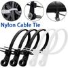 100-500pc Nylon Cable Ties with Screw Mounting Hole Fixed Cables Zip Tie Wire Fastening Straps Reusable Self-locking Cable Ties
