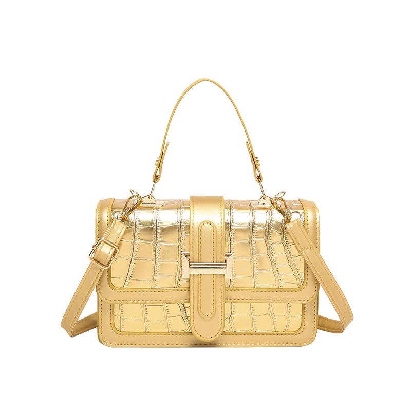 

Жіноча сумка в іноземному стилі, новий тренд 2024 року, проста сумка-месенджер, повсякденна модна універсальна портативна сумка через плече золотий