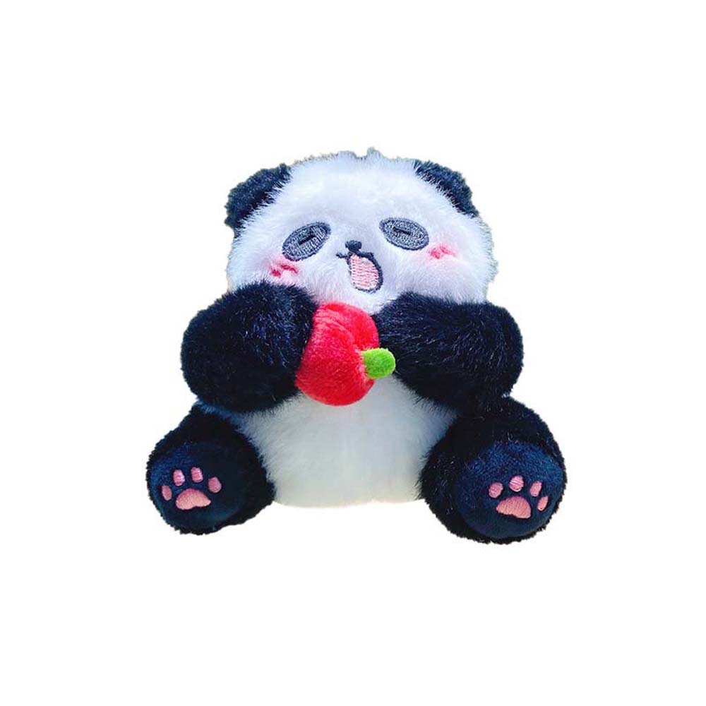 Cartoon Kawaii Animal Pendant Soft Stuffed Huahua Panda Keyring Plush Panda Keychain  Lady Girls