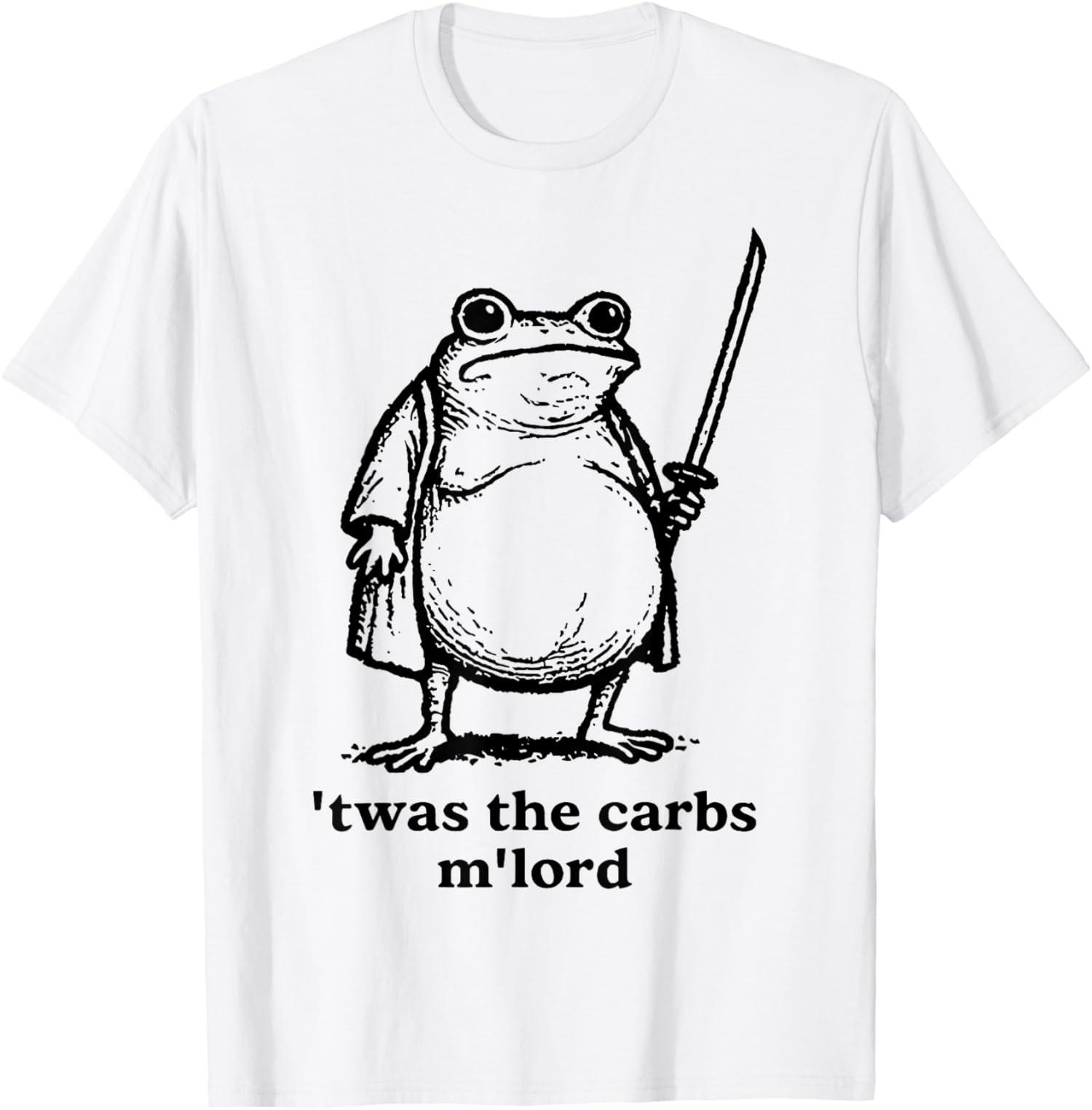 

Funny Frog Meme TWAS The Carbs M Lord T-Shirt S разноцветный