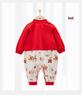 Chinese Style Newborn Long Sleeve Two-Piece Look Romper - Autumn Baby Bodysuit for Crawling