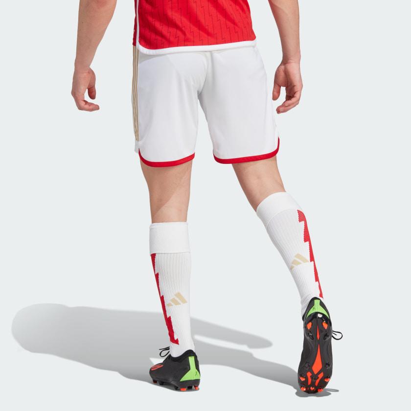 Adidas Arsenal 23/24 Home Shorts With Side Stripe And Elastic Waist Men Bottoms White HR6924
