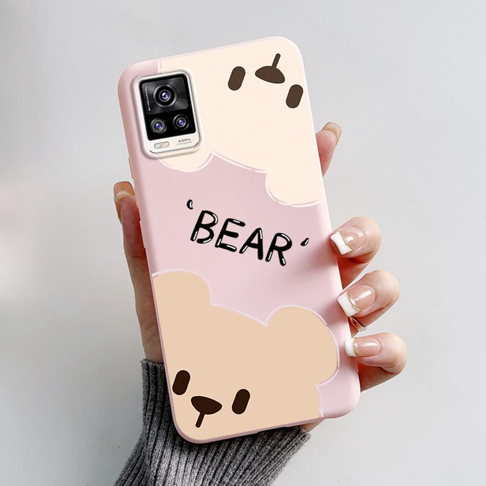 For Vivo V20 2021 Case V2040 Cute Cat Bear Frog Cover Soft Silicone Slim Phone Case For Vivo V20 V 20 VivoV20 V2025 V2024 Bags