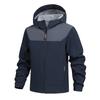 Men's Solid Color Outdoor Mountaineering Waterproof Windproof Fleece Jacket Outdoor Jacket