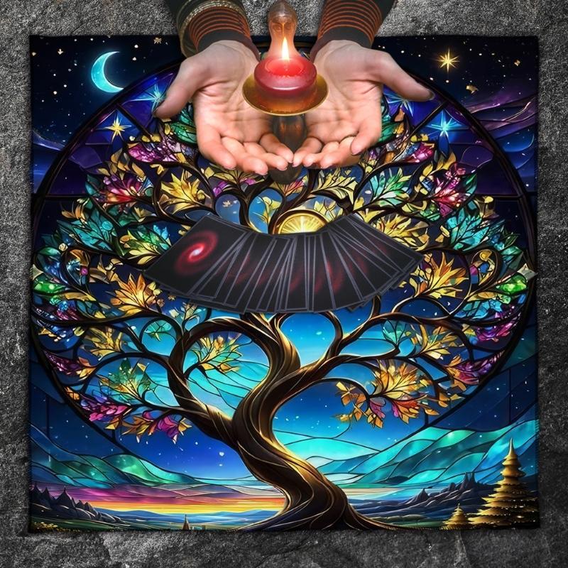Square Altar Decorations Tablecloth Witchcraft Divination Altar Table Cloth Multifunctional Tarots Card Table Cover