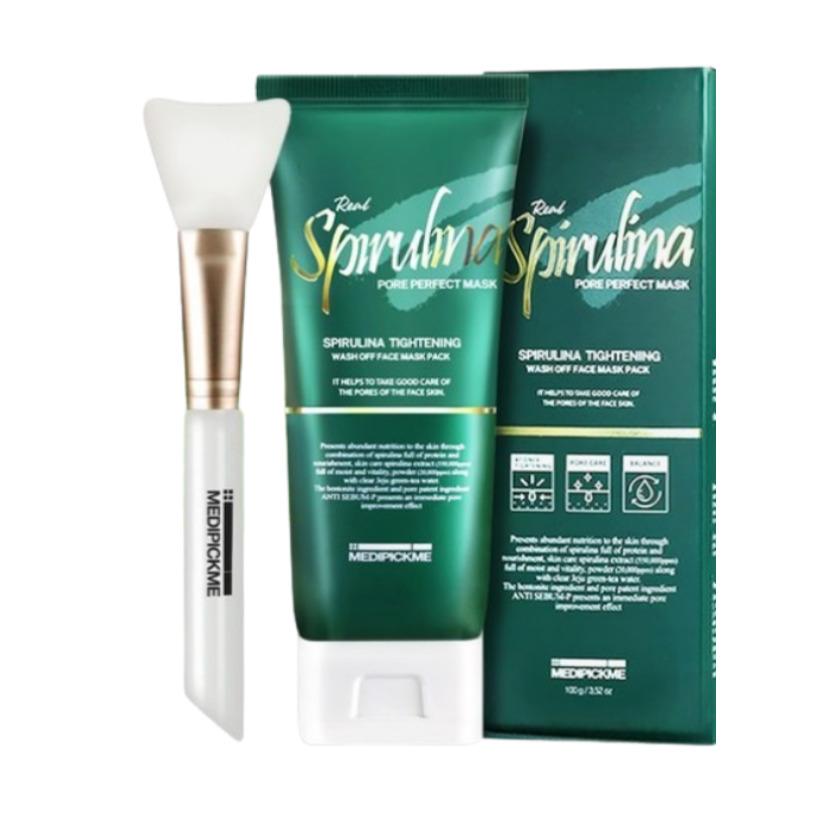 Medipickme Spirulina Wash Off Mask 100g Pore Care Clay Facial Mask
