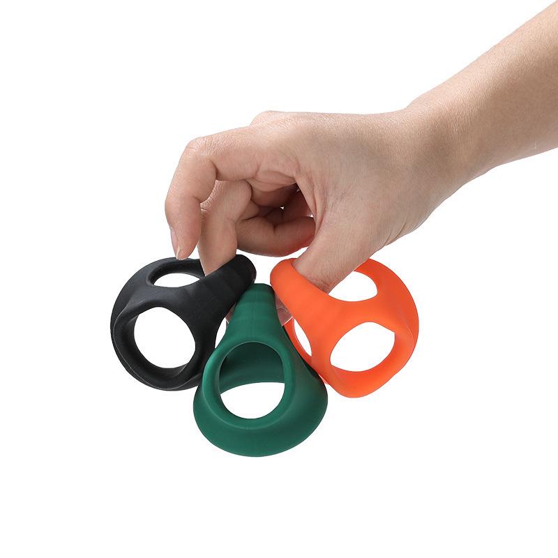 Silicone Non-Vibrating Men's Cock Ring - Four-Hole Design (HA-822)