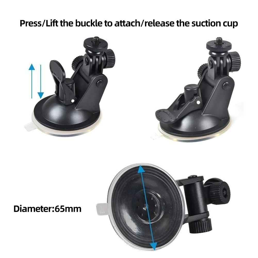 Universal Car Suction Holder, Windshield Mount for GoPro 13 12 11 10 9 8 5, Insta360 SJCAM AKASO DJI Osmo Action Camera Bracket