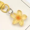 3Pcs Keychain Pendant Transparent Resin Flower Design Small Portable Decorative Pendant Bags Keys Wallets Cars Accessory