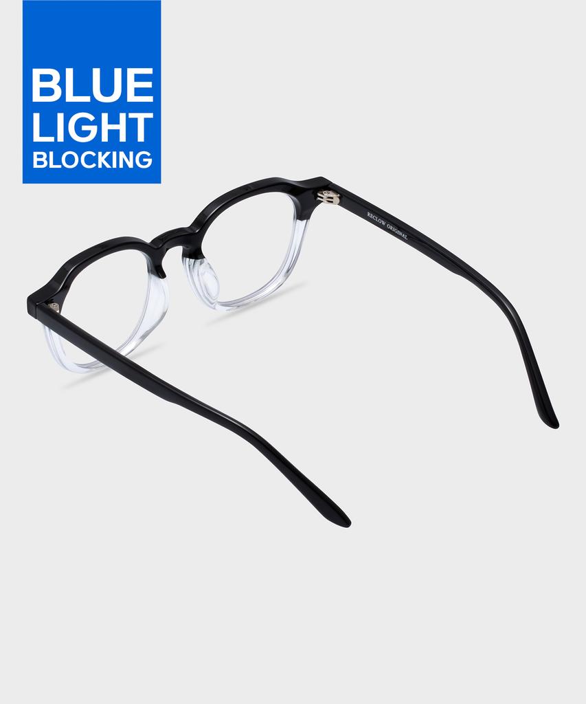 Likkeullou Rc Yleen Gold Blue Light Glasses Half