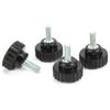 10Pcs Clamping Knob Jig Bolt Lathe Hand Grip Twist Nut Straight Thread Locking Handle M6x25x15