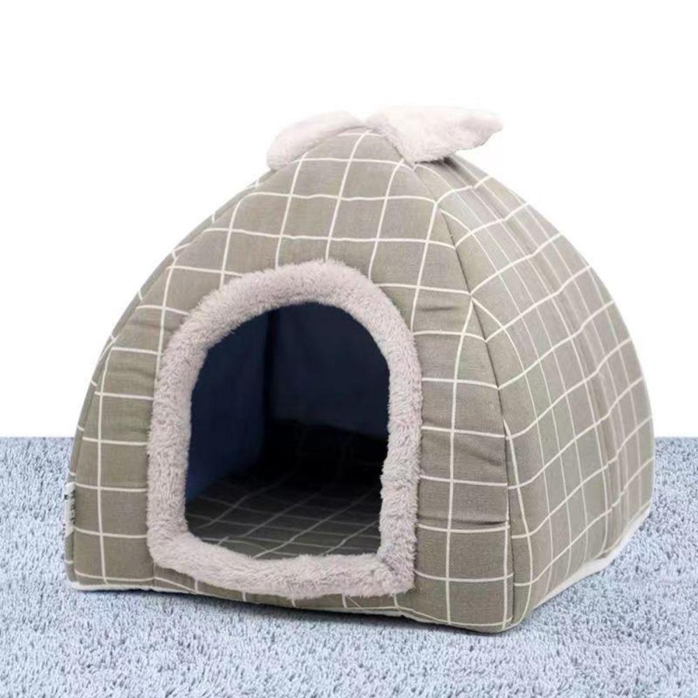 Sonderpreis  Betthöhle Katzenhaus Haustierzwinger Französische Bulldogge Matratze Decke Lange Wolle im Winter zum Warmhalten und für Komfort S