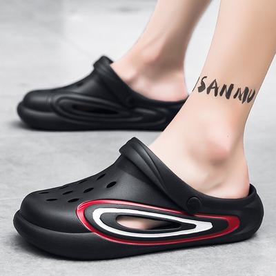 Men'S Hole Shoes Step On Shit Feeling Thick-Soled Outer Wear Non-Slip Beach Sandals Outdoor Sports Casual Slippers