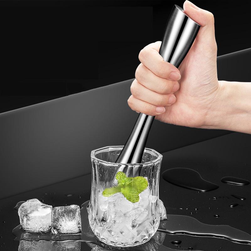 Stainless Steel Cocktail Muddler Fruit Ice Crusher Bartender Tools Professional Bar Supply Accessories for Cocktail Mojito Herbs