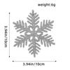 10CM Plastic Snowflake Christmas Tree Decorations - Hollow Powdered Snowflake Pendants