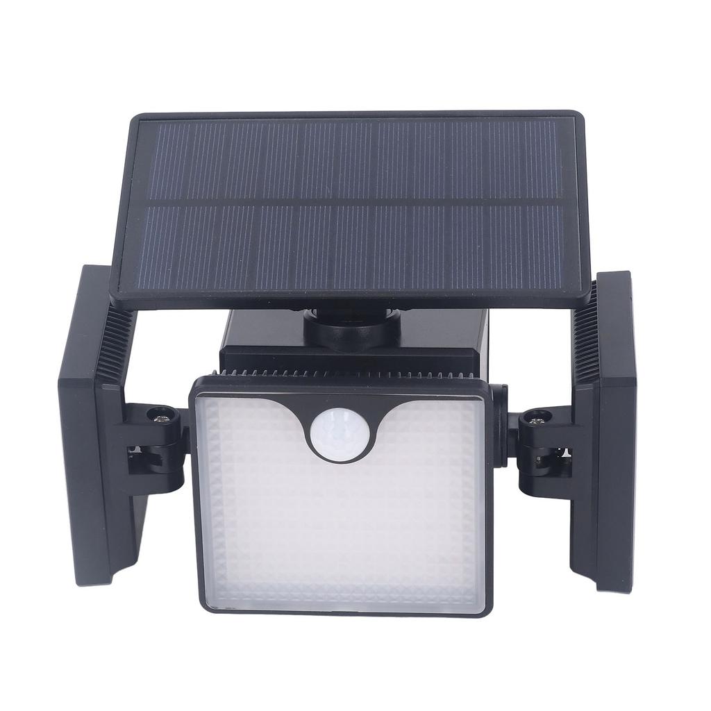 Solar Outdoor Lights 260LM 230 LED Security Lights 3 Heads Built in Solar Panel IP65 Waterproof 2200mAh for Garage Yard