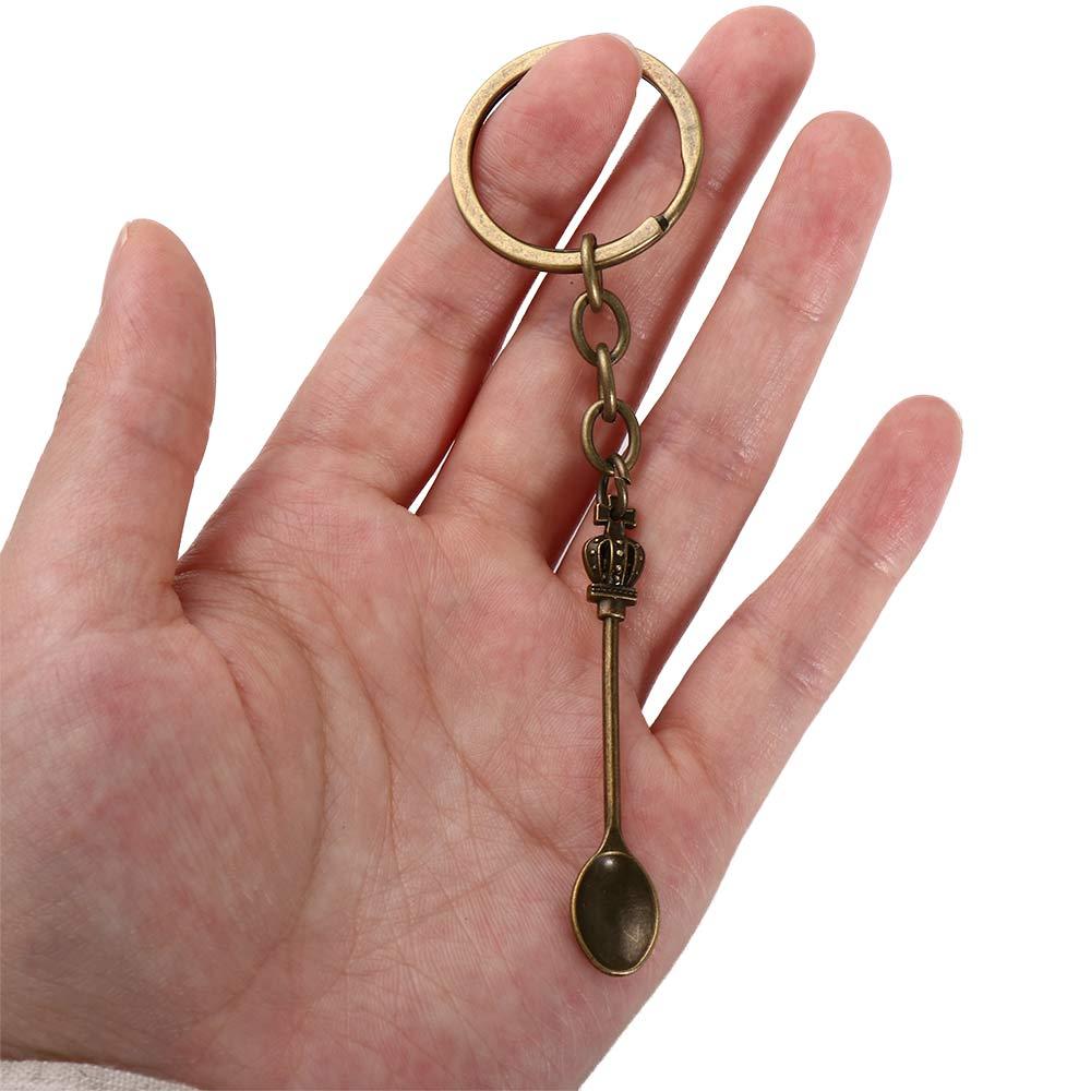 Handmade Craft Jewelry Gift Ornaments Pendant Metal Key Chain Spoon Keychain Key Ring Trinkets